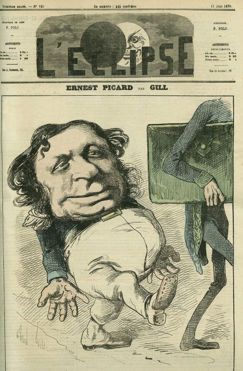 Ernest Picard (1821-1877), homme politique français. Couverture de « L