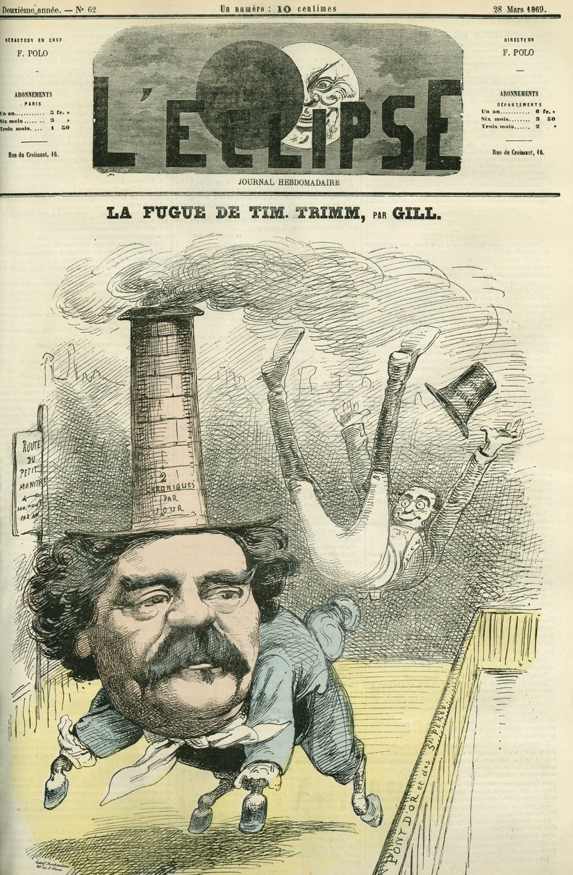 Léo Lespès dit Timothy Trim (1815-1875), journaliste français. Couverture dans « L