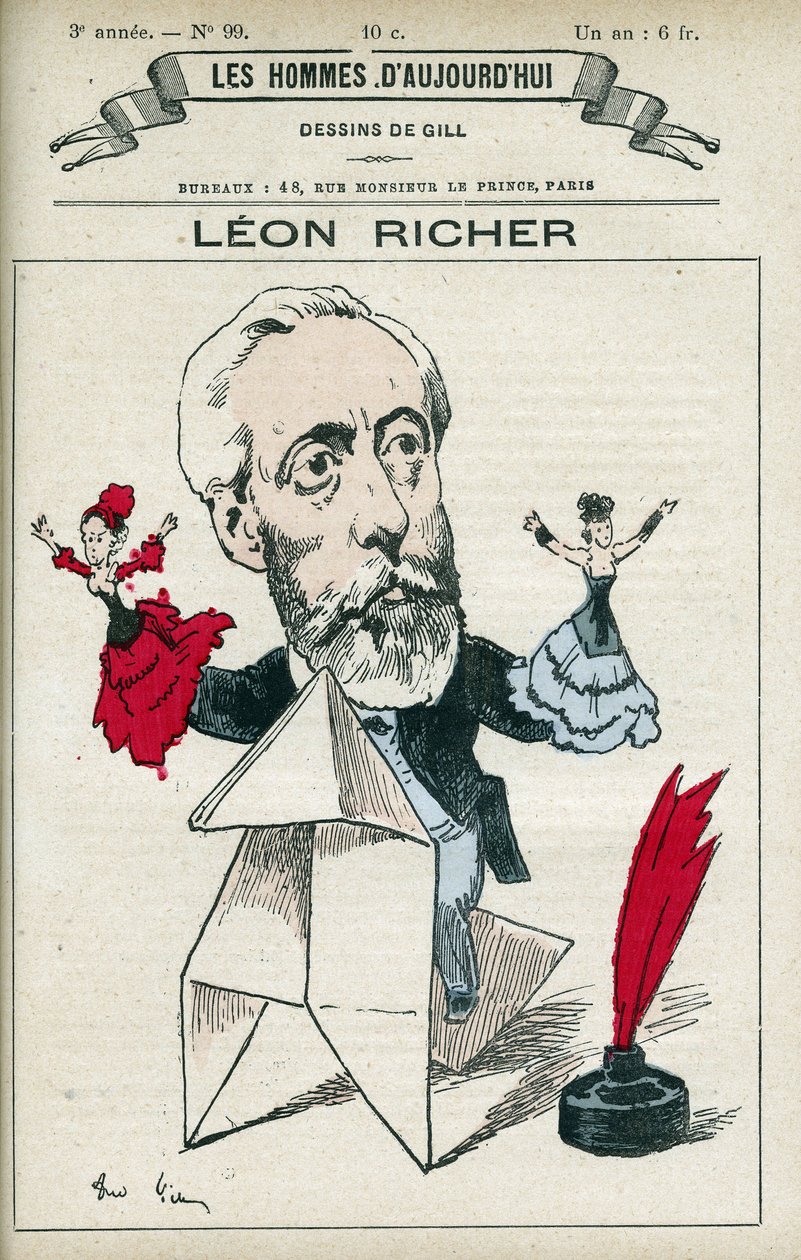 Portrait de Léon Richer (1824-1911), journaliste et intellectuel français, il fonda l