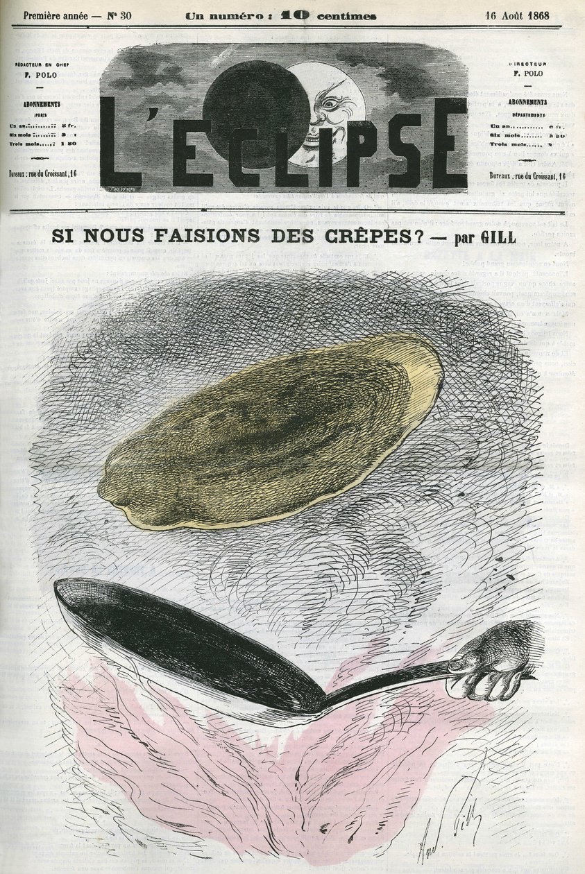 Pourquoi ne faisons-nous pas des crêpes ? illustration par Gill en réaction à la censure - Andre Gill