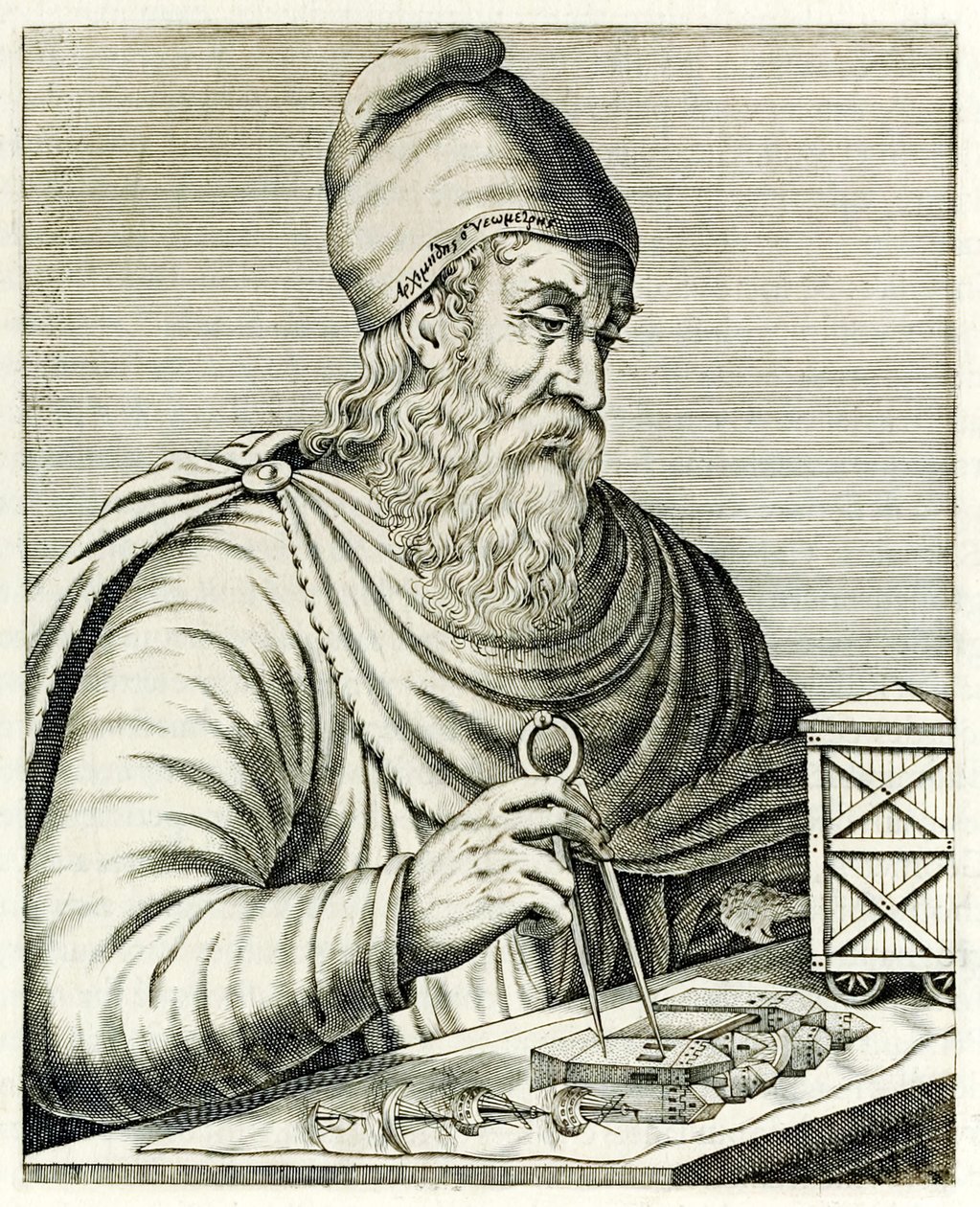 Archimède de Syracuse de « Vrais Portraits » par André Thévet publié en 1594 - Andre Thevet