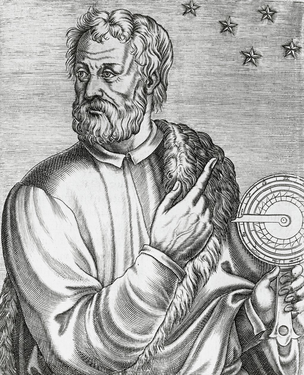 Portrait de Christophe Colomb, navigateur italien, gravure de Les Vrais portraits et Vies des Hommes illustres - Andre Thevet