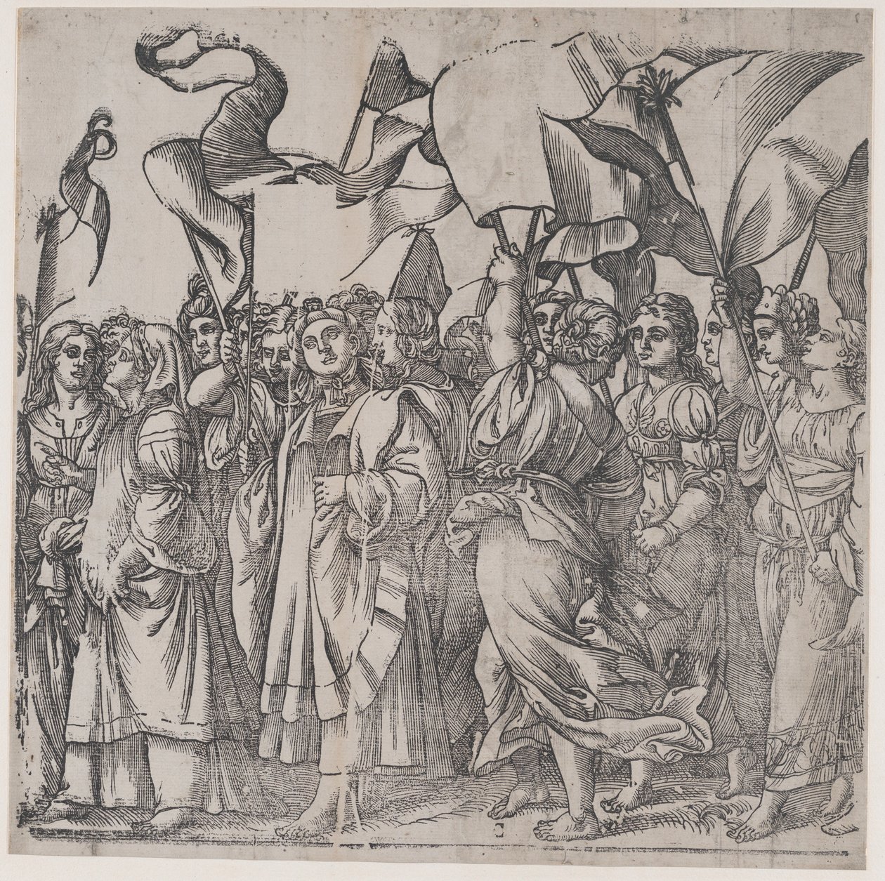 Section C : martyres et saintes tenant des bannières, du Triomphe du Christ, 1836 - Andrea Andreani