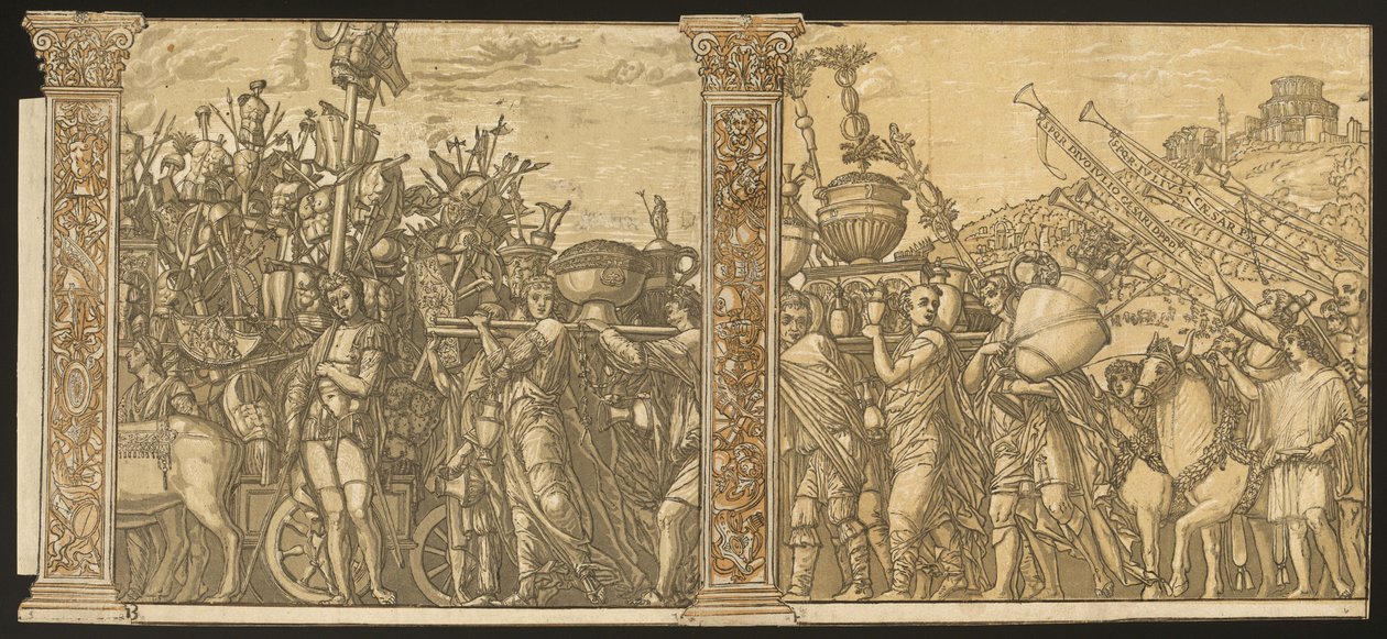 Le Triomphe de Jules César [n°3 et 4 plus 2 colonnes] - Andrea Andreani after Andrea Mantegna