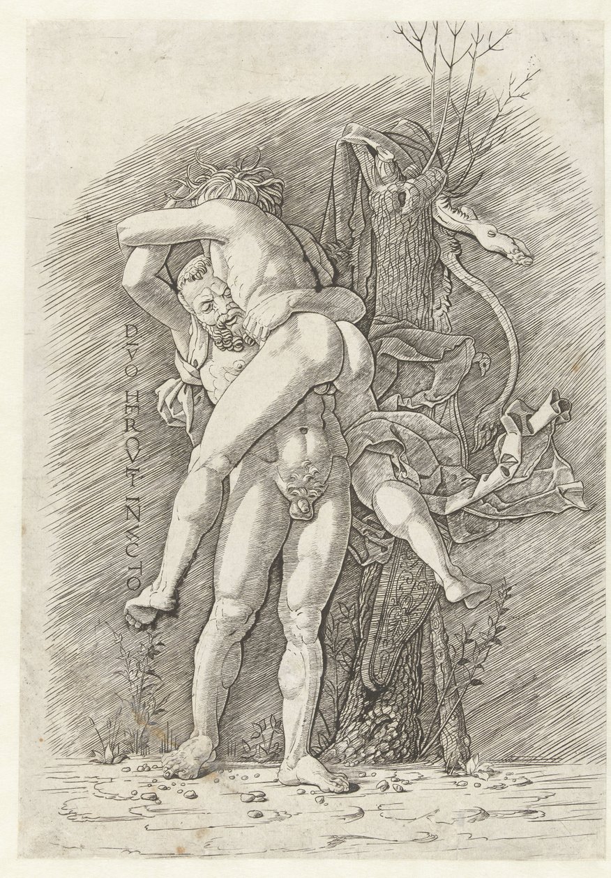 Hercule et Antée - Andrea Mantegna (school of)