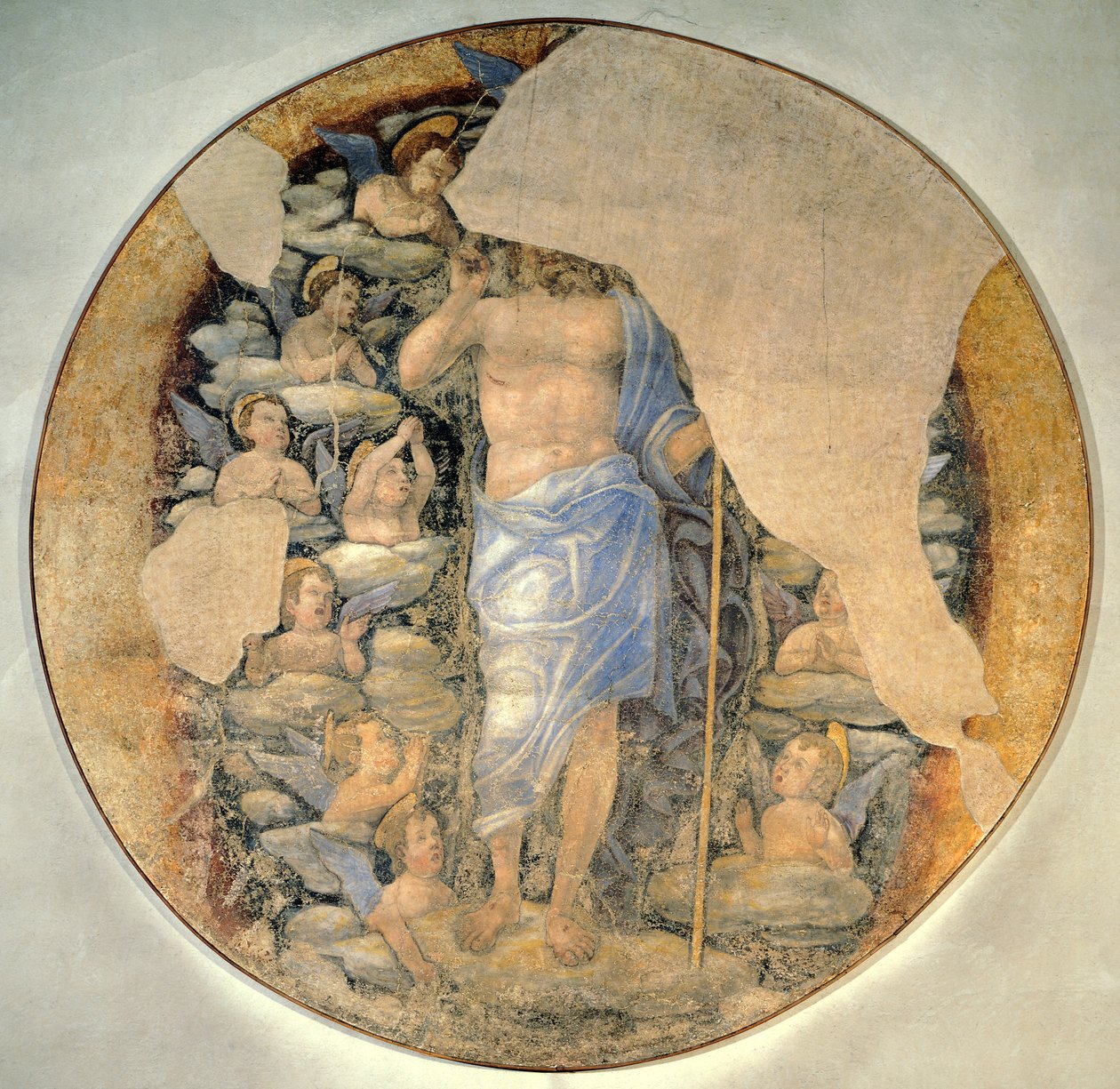 Christ montant au ciel en gloire entouré d