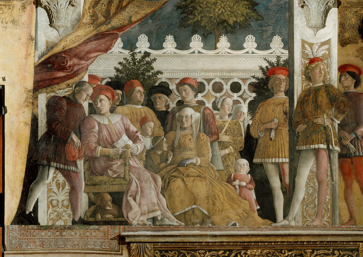 Cour de Gonzaga Fresque dans la Camera degli Sposi au Palazzo Ducale de Mantoue, 1474 - Andrea Mantegna
