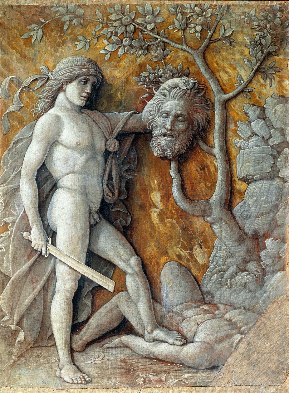 David tenant la tête de Goliath - Andrea Mantegna