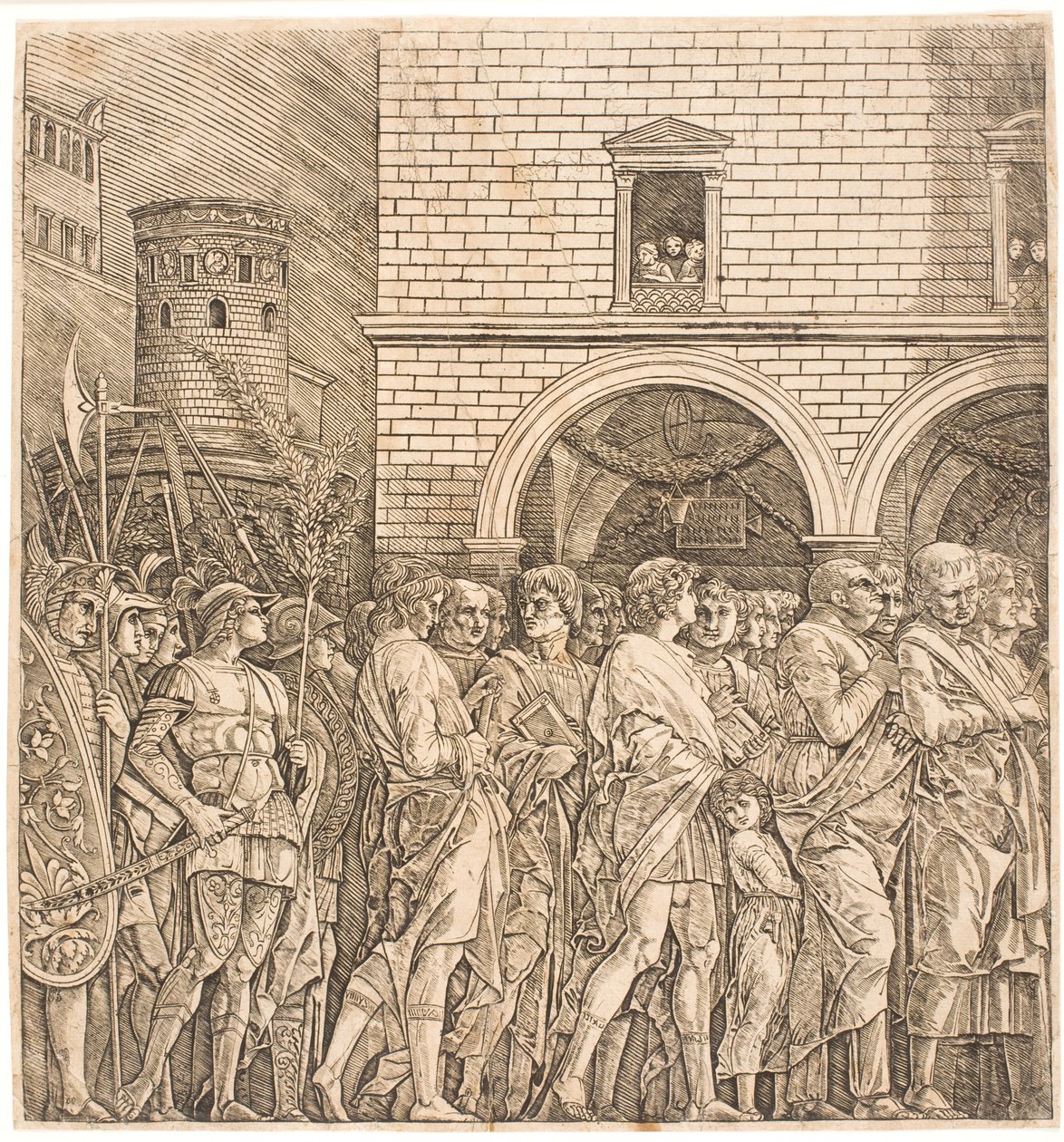 Le sénat romain suit un triomphe - Andrea Mantegna