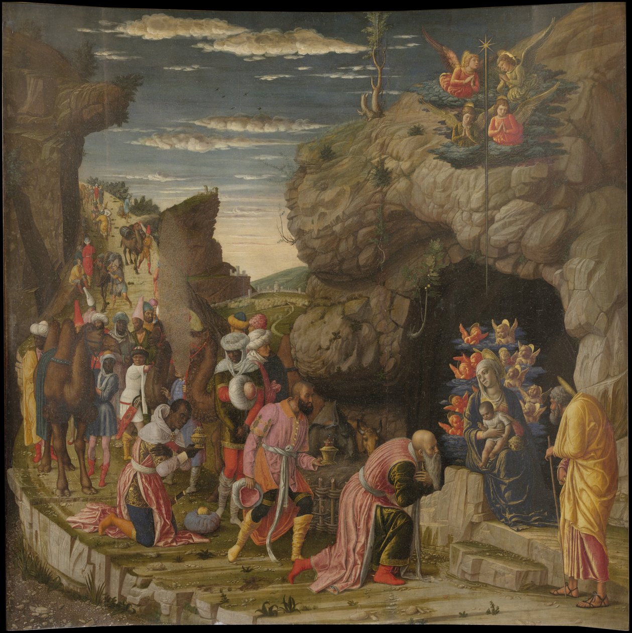 Épiphanie (détail), panneau central, vers 1463-1464 - Andrea Mantegna