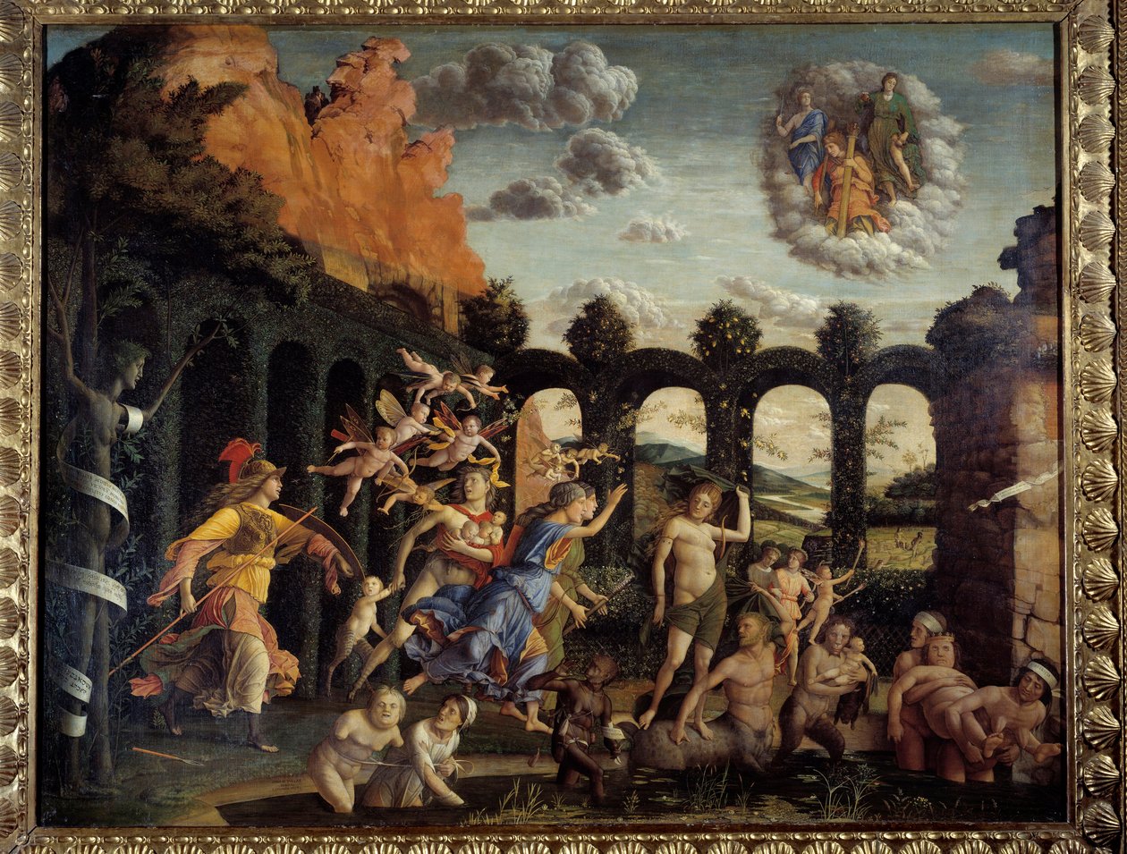 Minerve chassant les vices du jardin de la vertu - Andrea Mantegna