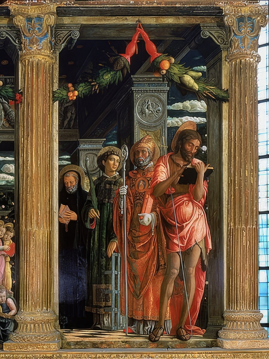 Autel de San Zeno. Côté droit. (détail) - Andrea Mantegna