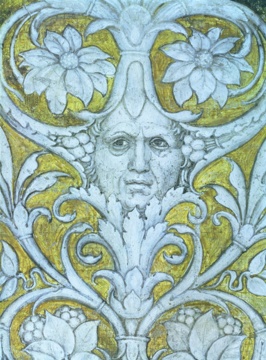 Autoportrait incorporé dans la frise décorative de la Camera degli Sposi ou Camera Picta, 1465-74 (détail) - Andrea Mantegna