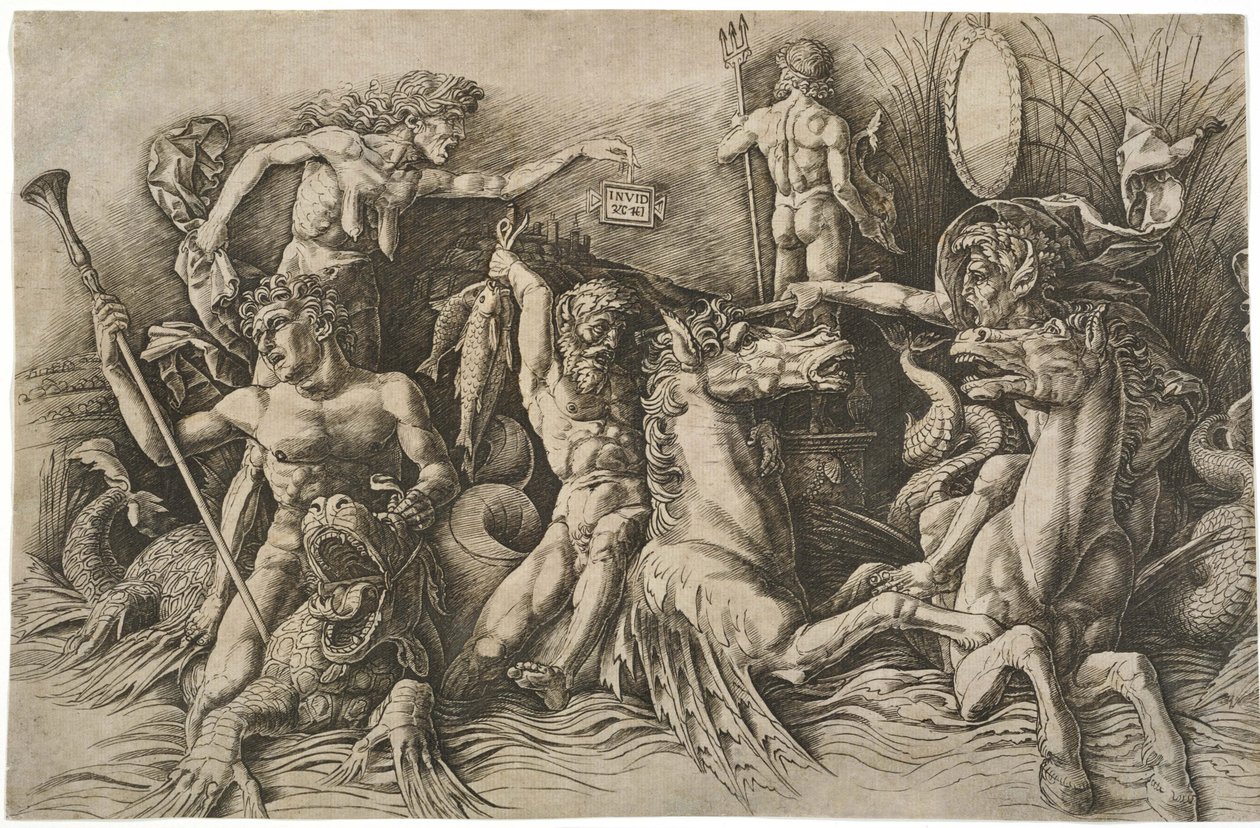 La Bataille des Dieux de la Mer, ca 1475 - Andrea Mantegna