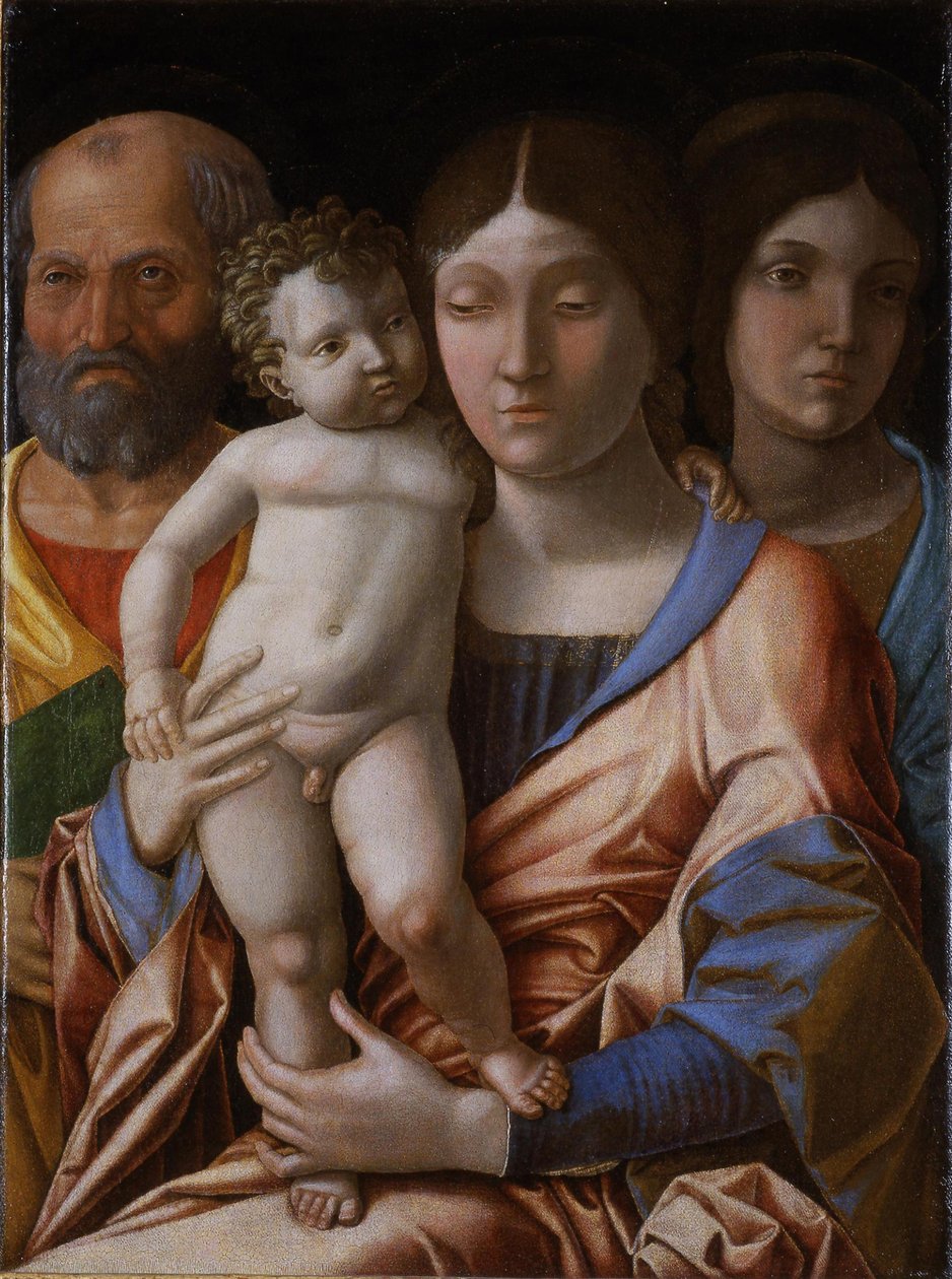 La Sainte Famille avec un saint, 1495 - Andrea Mantegna