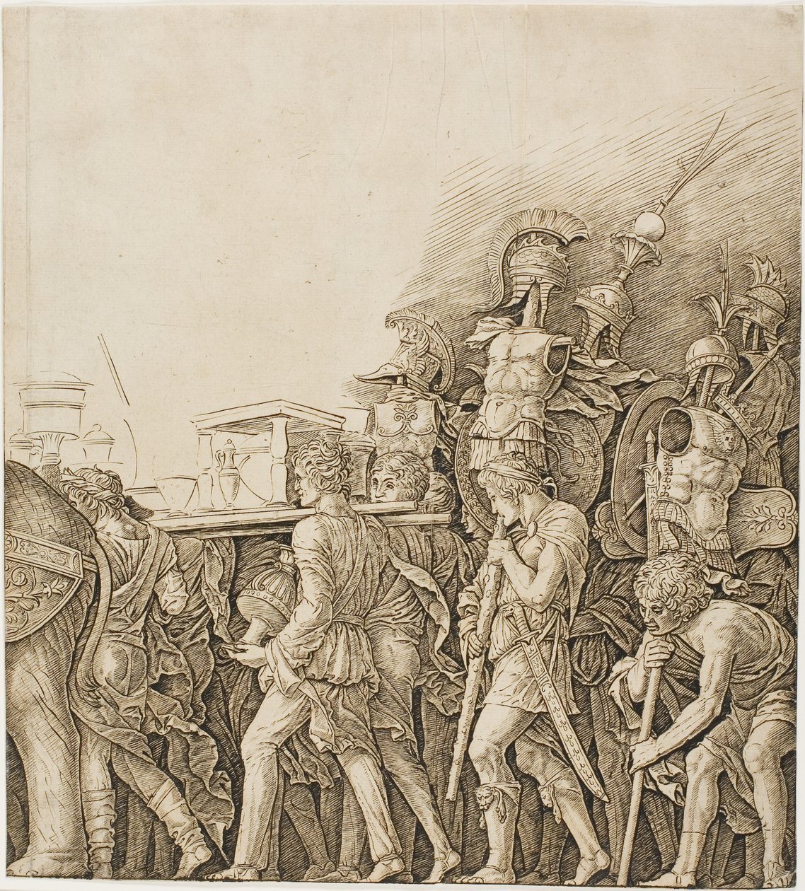 Triomphe de César : Soldats portant des trophées - Andrea Mantegna
