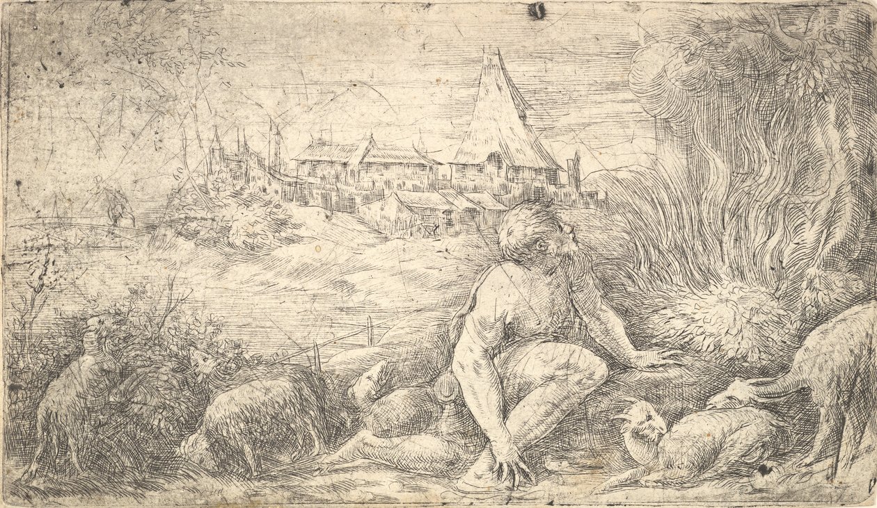 Moïse et le buisson ardent - Andrea Schiavone