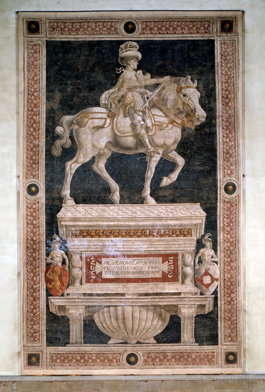 Monument équestre à Niccolò da Tolentino (fresque détachée) - Andrea del Castagno