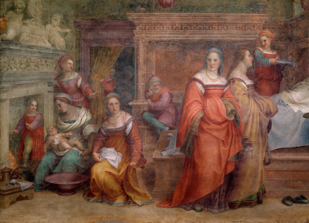 La naissance de la Vierge (détail) - Andrea del Sarto