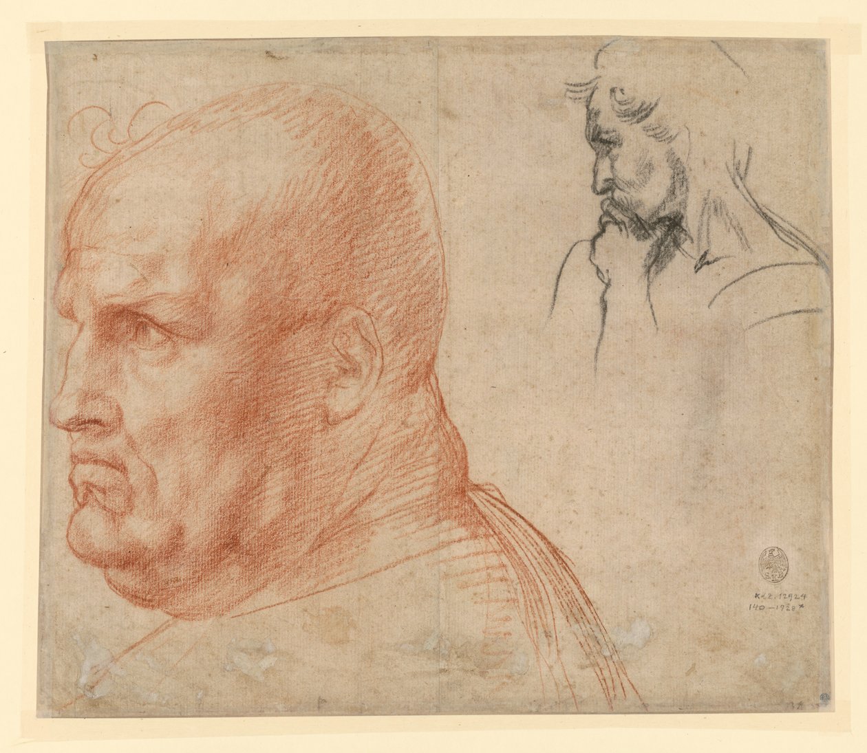 Étude de deux têtes - Andrea del Sarto