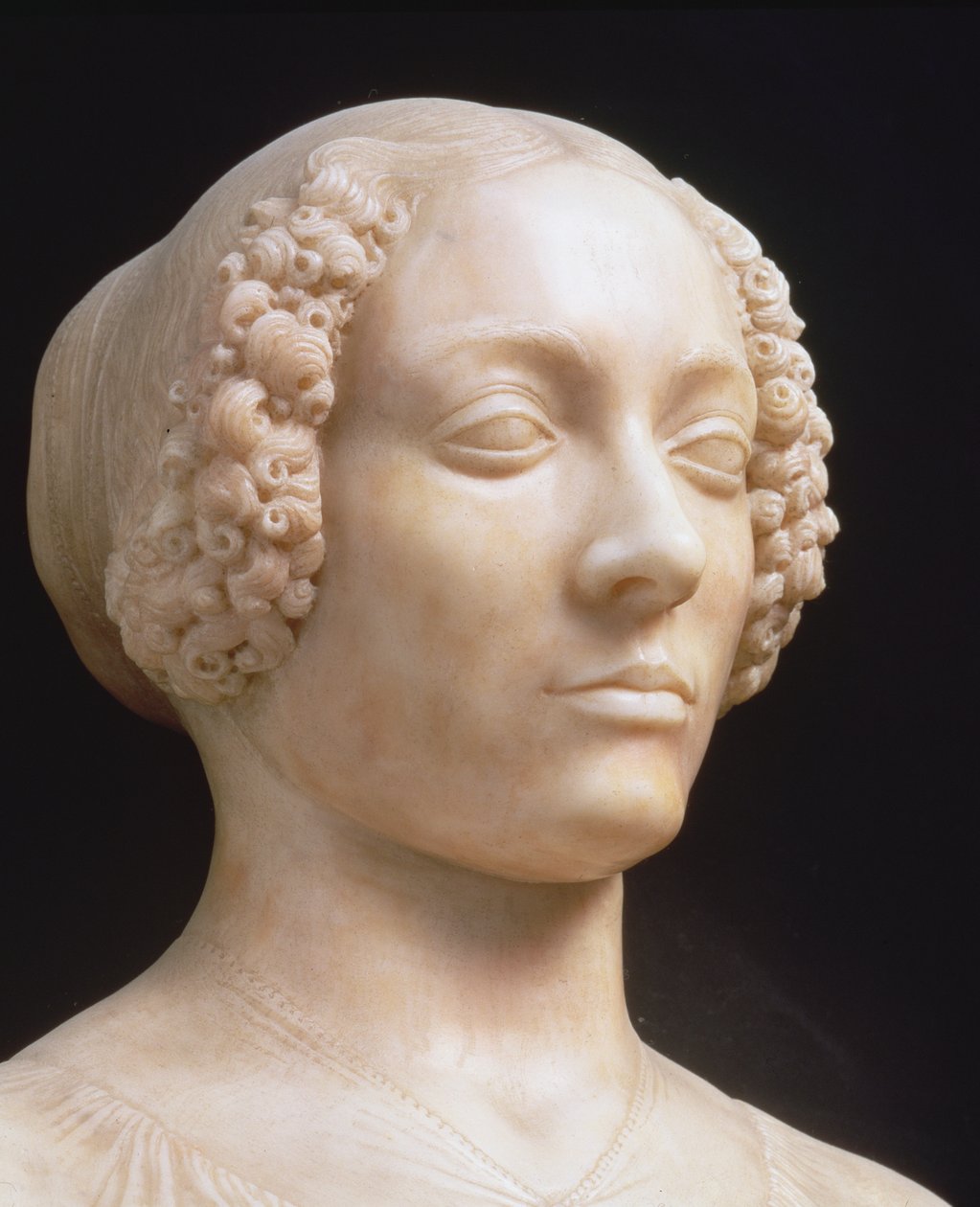 Femme avec un bouquet, c.1475-80 (détail) - Andrea del Verrocchio
