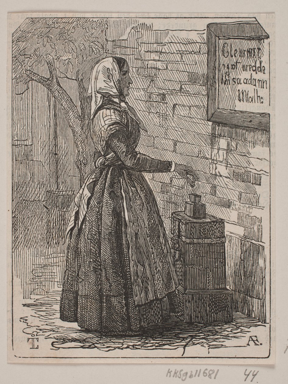 Donne volontiers! Une fille avec une boîte de charité - Andreas Flinch
