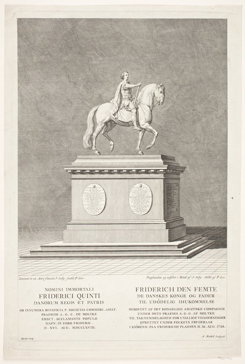 Statue équestre de Frederik V sur la place du château d