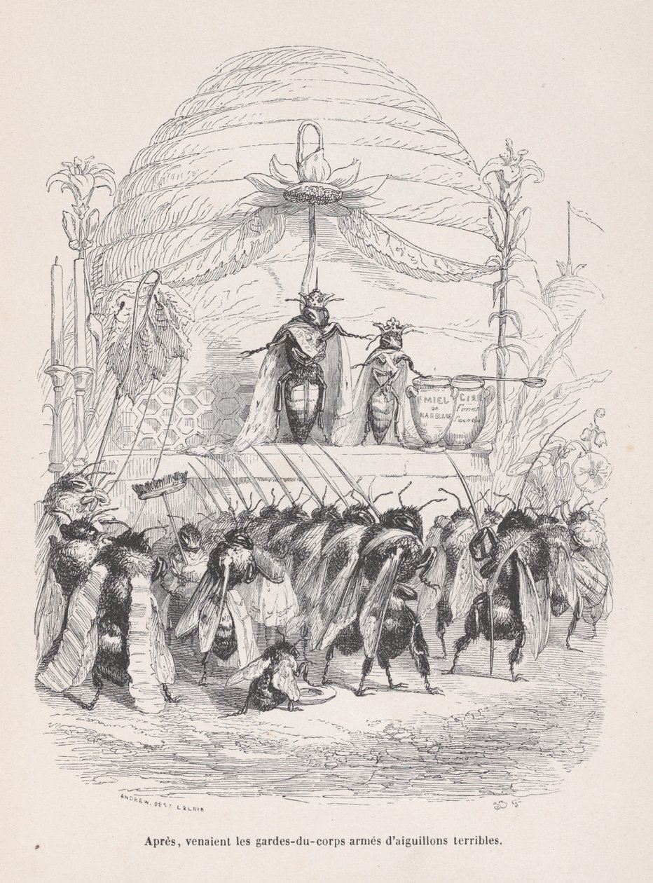 Ensuite, le corps des gardes armés de dards terribles est arrivé des Scènes de la P..., vers 1837-47 - Andrew Best Leloir