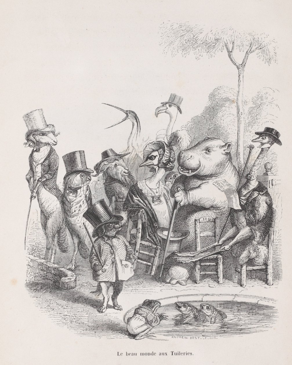 Le Beau Monde des Tuileries des Scènes de la vie privée et publique, vers 1837-47 - Andrew Best Leloir