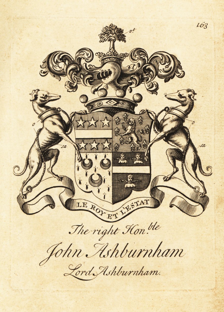 Blason du très honorable John Ashburnham, Lord Ashburnham - Andrew Johnston
