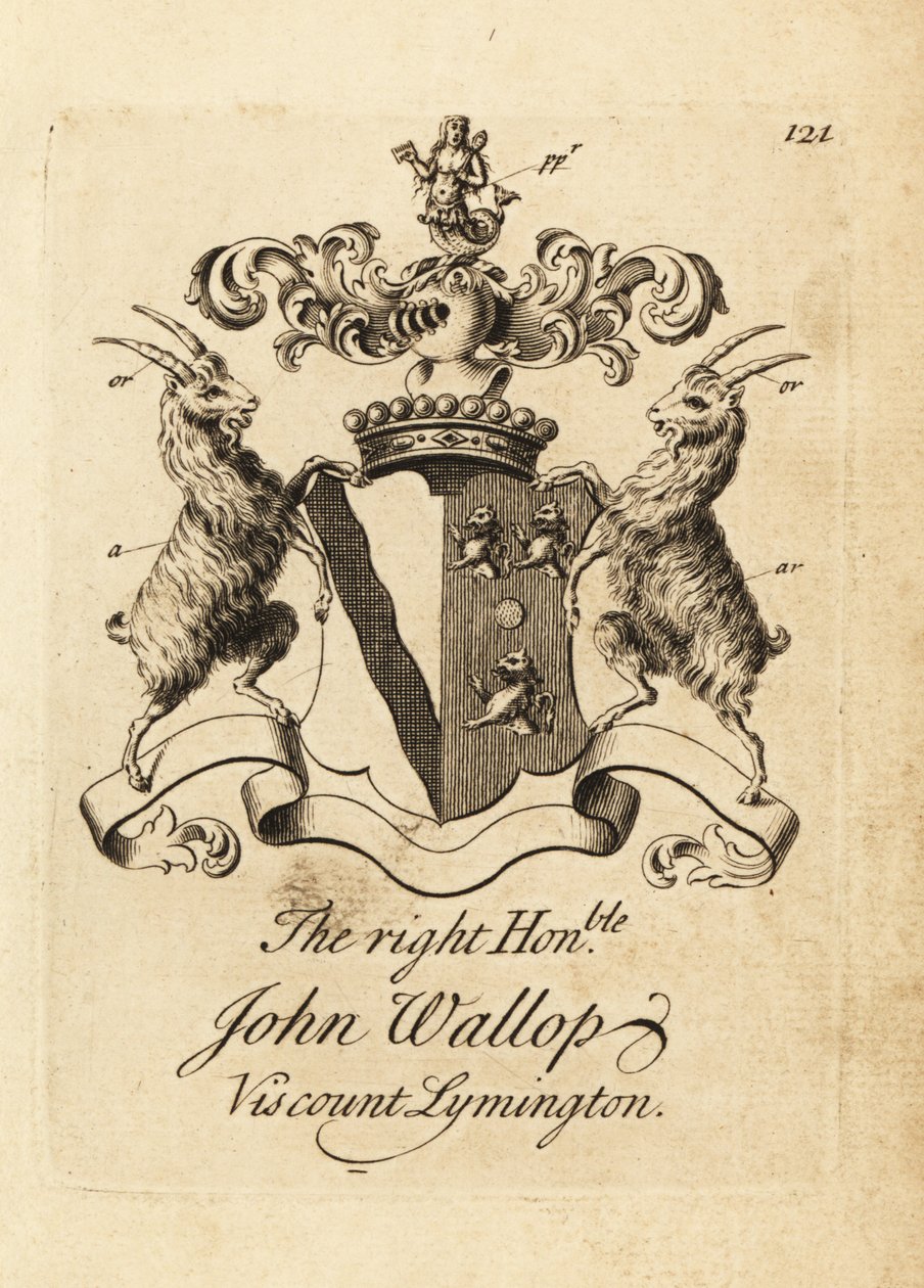 Blason du très honorable John Wallop, vicomte Lymington - Andrew Johnston
