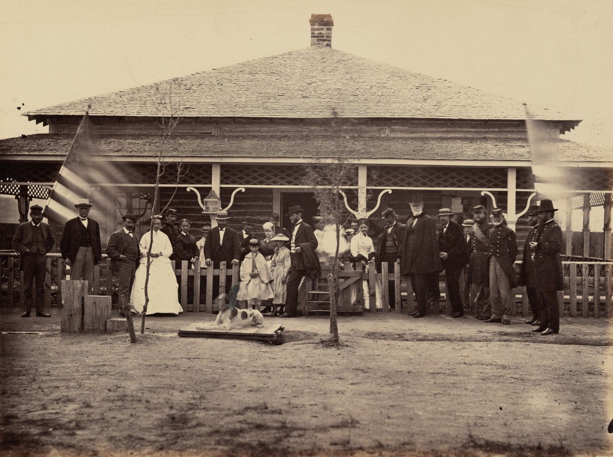 Planche 11. Le général Grant et son groupe à Fort Sanders, 1869 (photo) - Andrew Joseph Russell