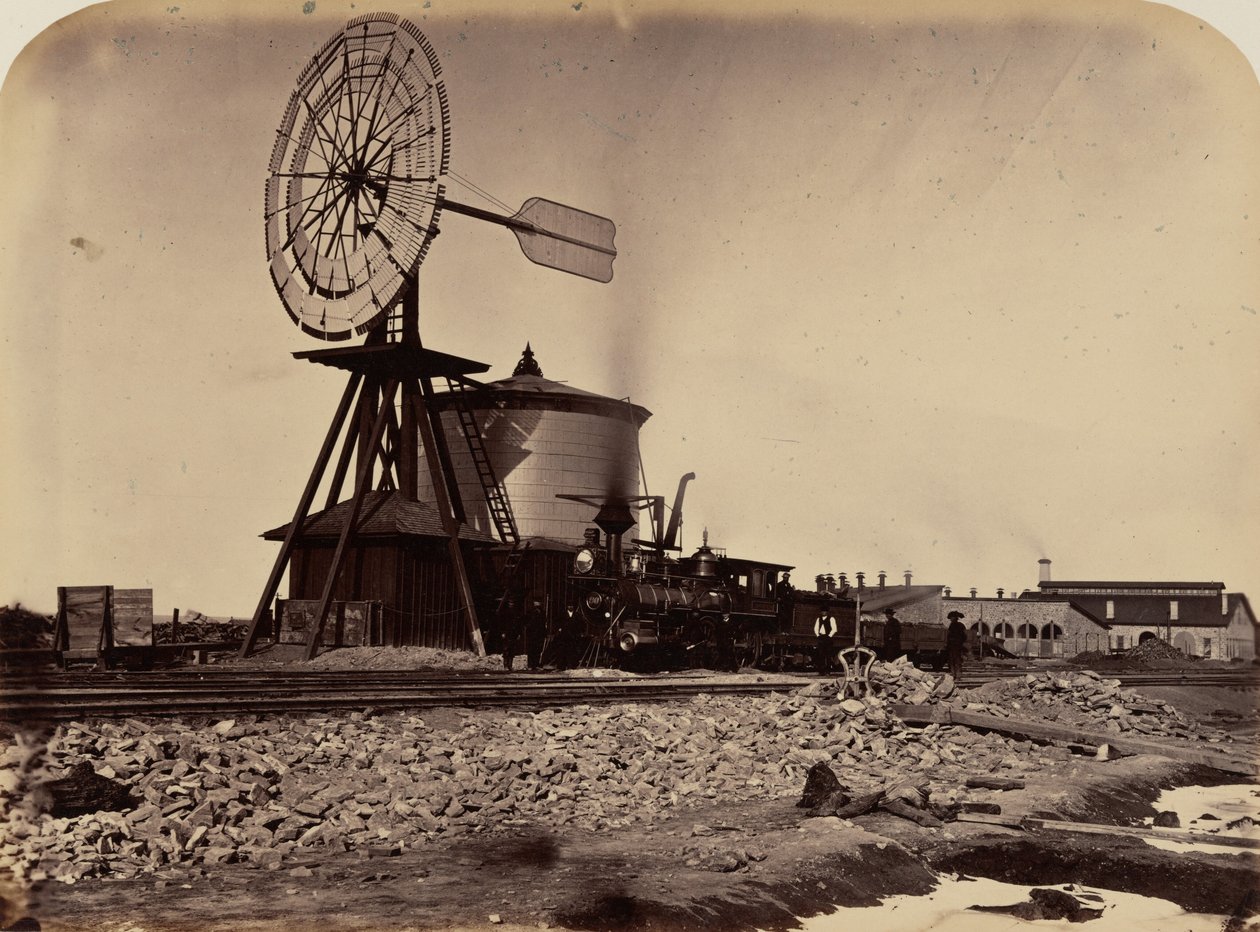 Planche 16. Le moulin à vent de Laramie, 1869 (photo) - Andrew Joseph Russell