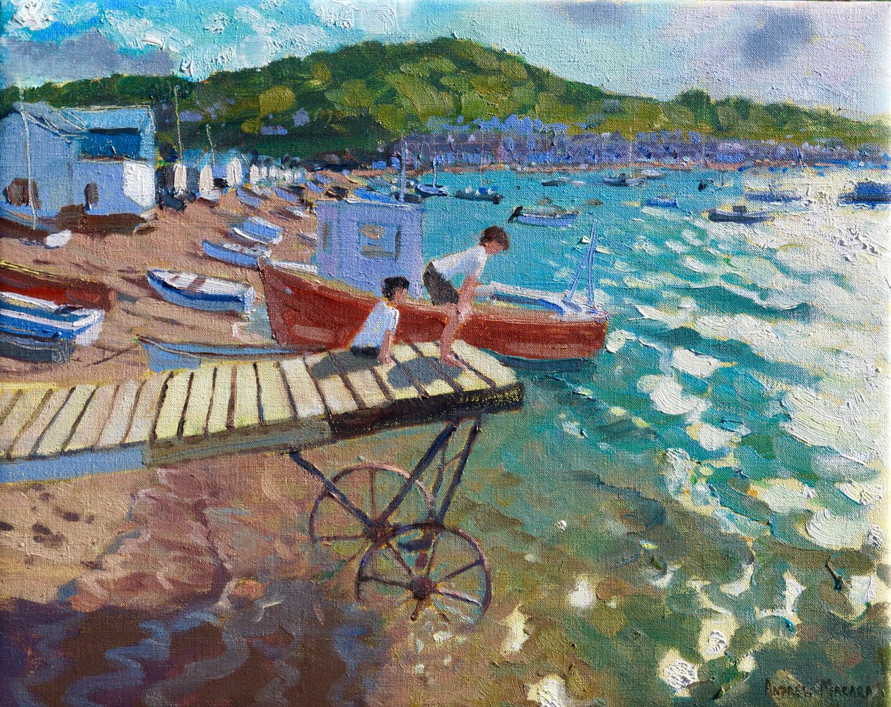 Deux garçons sur le quai, Teignmouth - Andrew Macara