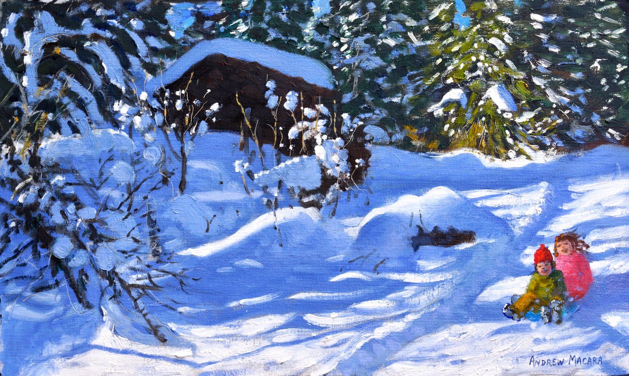 Deux sur une luge, Le Verger, Morzine - Andrew Macara