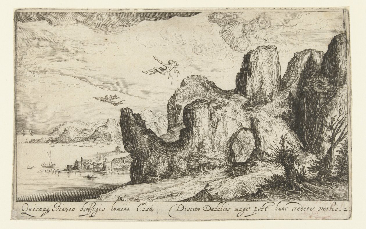 Paysage avec la chute d