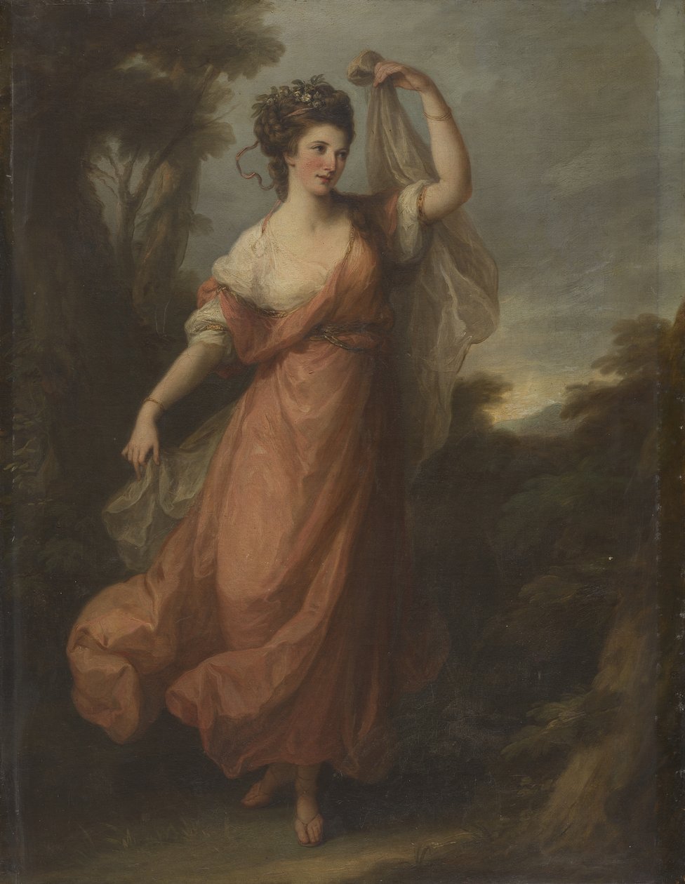 Une jeune femme dansant dans le rôle de Terpsichore - Angelica Kauffmann