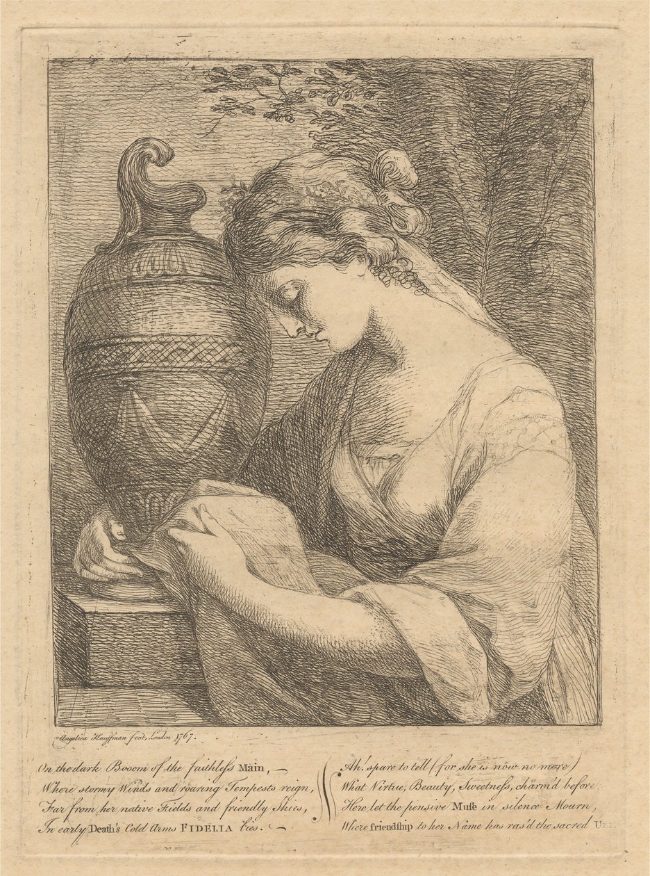Une femme en larmes près d