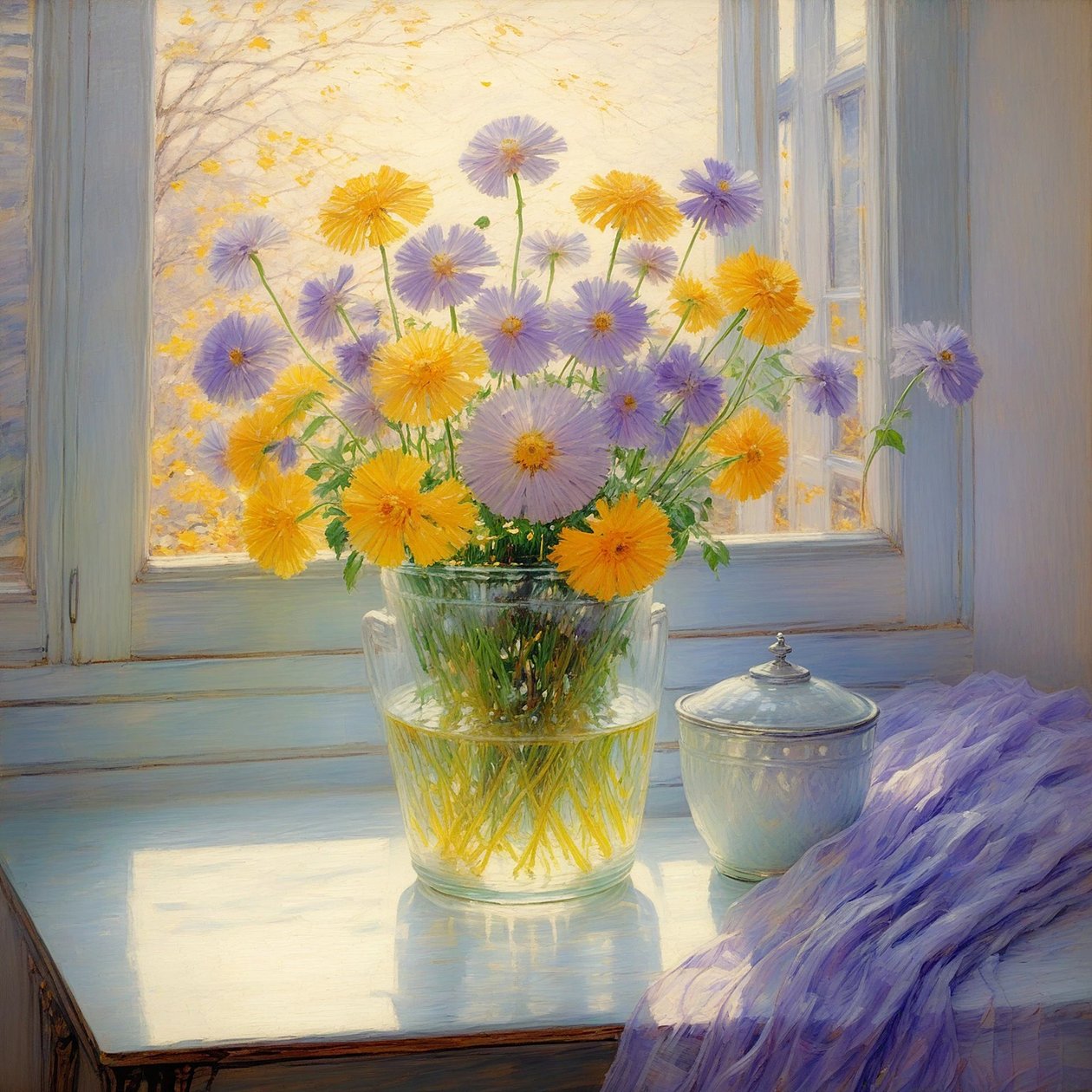 Florales 07, vers 2020 (huile sur toile) - Angelita Hawke
