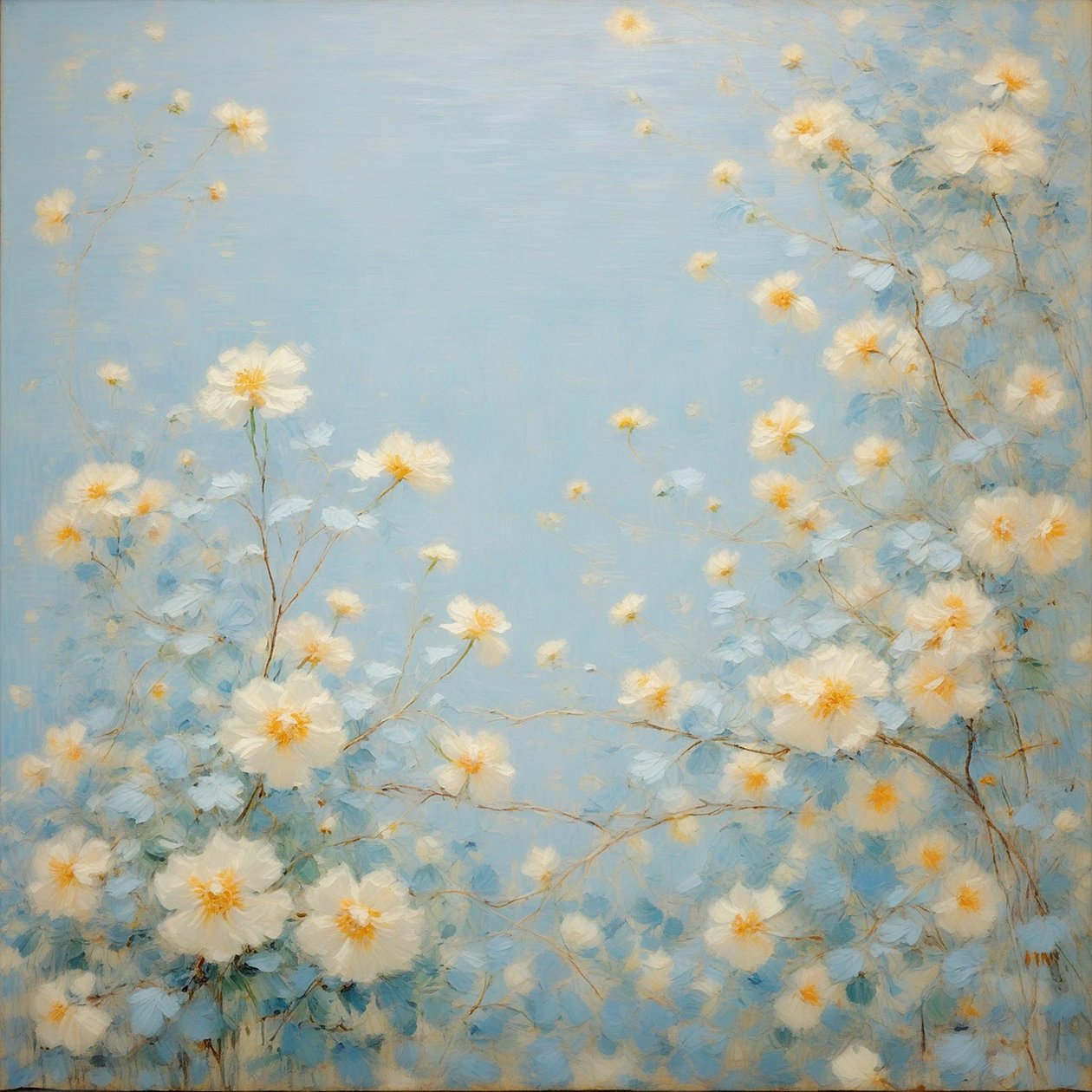 Florals 10, c.2020 (huile sur toile) - Angelita Hawke