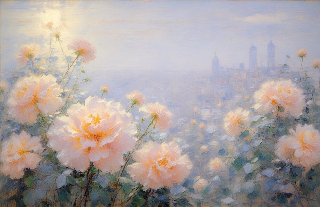 Florales 26, vers 2021 (huile sur toile) - Angelita Hawke