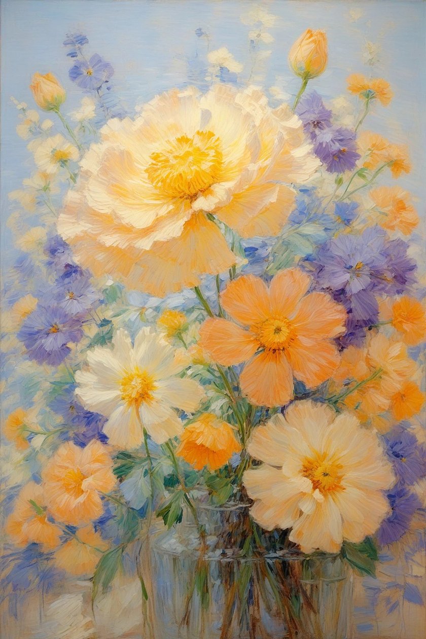 Florales 43, vers 2022 (huile sur toile) - Angelita Hawke