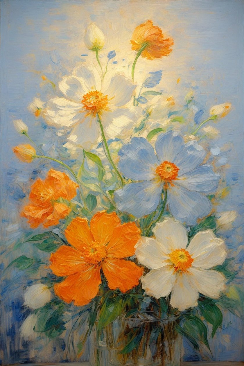 Florales 48, vers 2022 (huile sur toile) - Angelita Hawke
