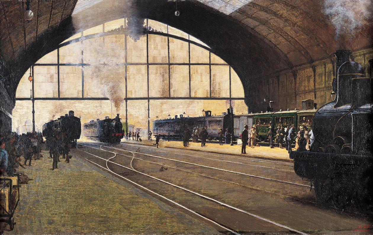 Gare centrale, Milan - Angelo Morbelli