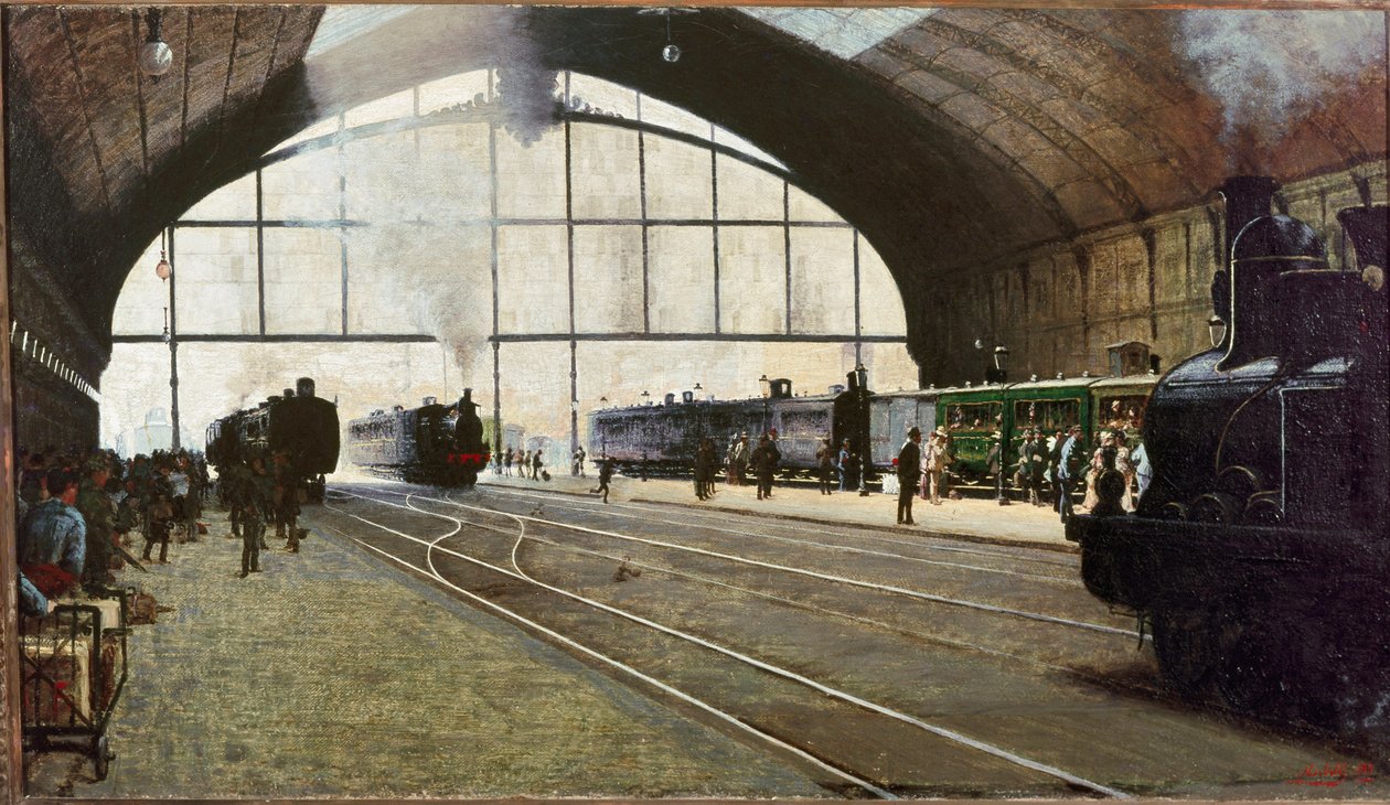 Gare centrale de Milan - Angelo Morbelli
