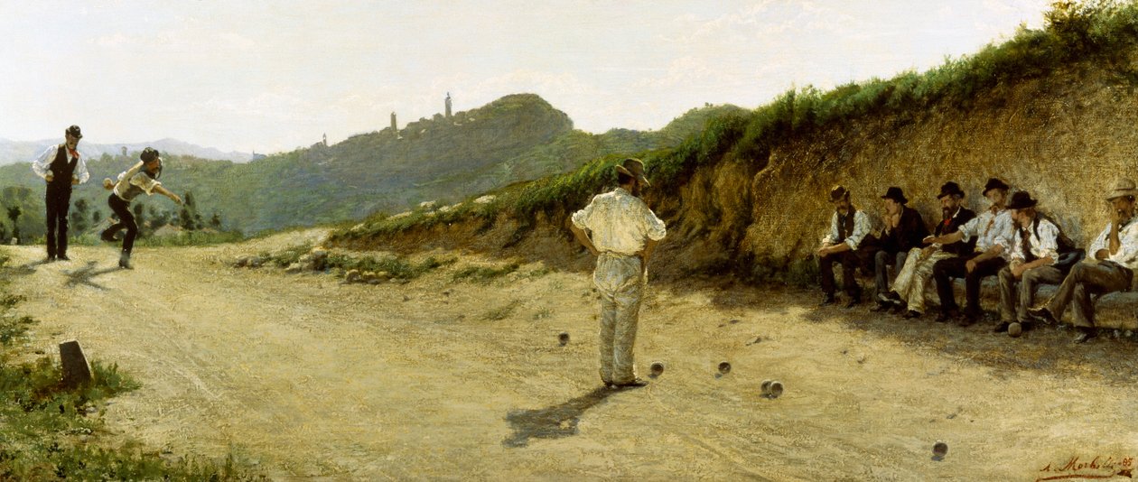 Partie de boules - Angelo Morbelli