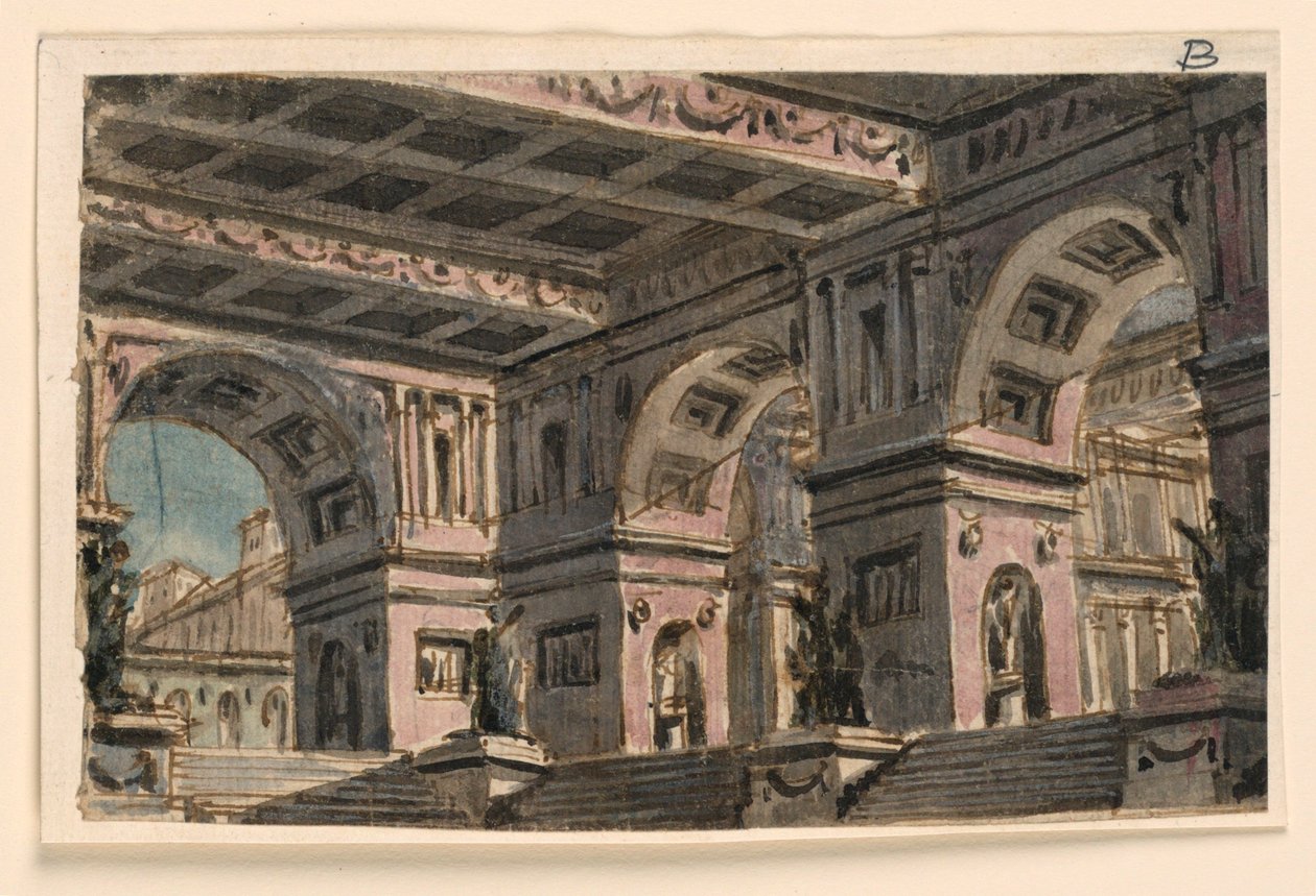 Décor de scène, Atrium du palais - Angelo Toselli