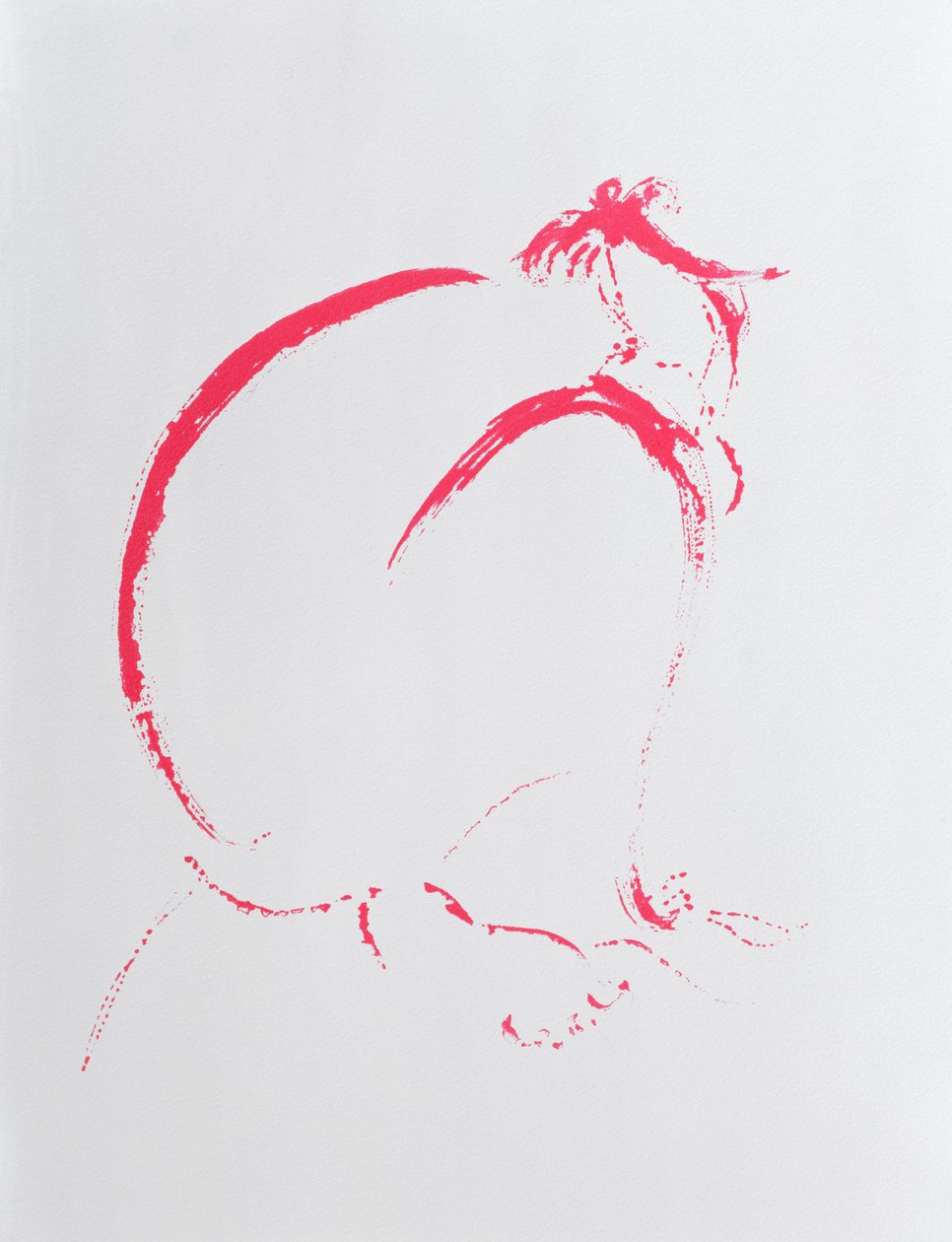 Nu plié cramoisi, 2006 - Angie Kenber