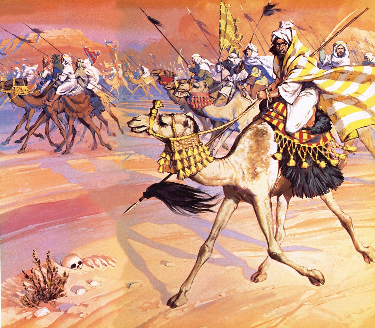 Les Arabes traversent le désert pour tuer Mohamed - Angus McBride