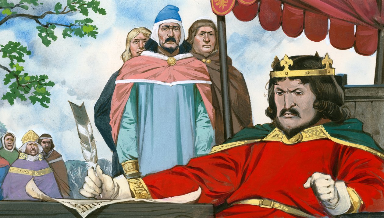 Le roi Jean signe la Magna Carta à contrecœur - Angus McBride
